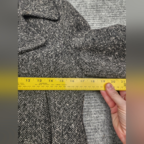 J CREW Women's PEACOAT Gray Black FLECKED Wool Blend Heavy Size Small Petite - Picture 8 of 14